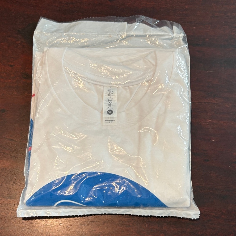 Rags to Raches NASA White and Blue Short Sleeve Tee